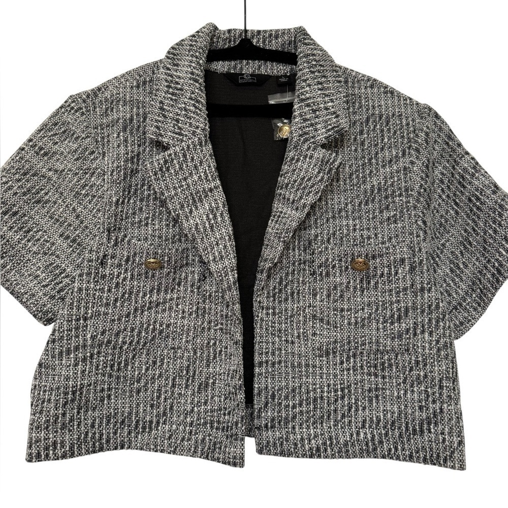 G by Giuliana Short Sleeve Cropped Blazer